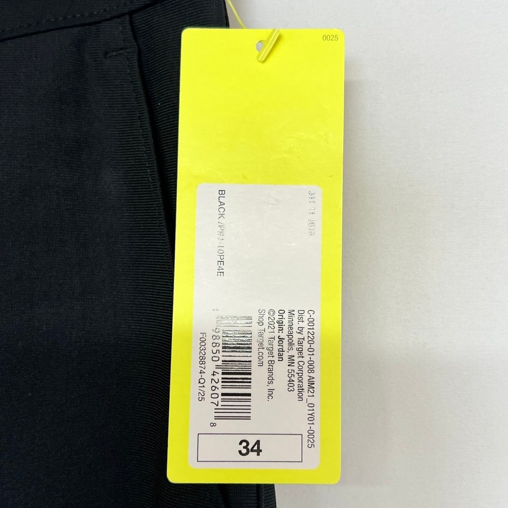 All in Motion Mens Golf Shorts Black Size 34 Recycled Polyester Stretch New - Picture 3 of 6